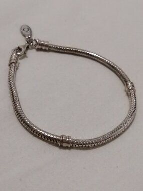 *Retired* 2000s Pandora Lobster Clasp Snake Bracelet (7")